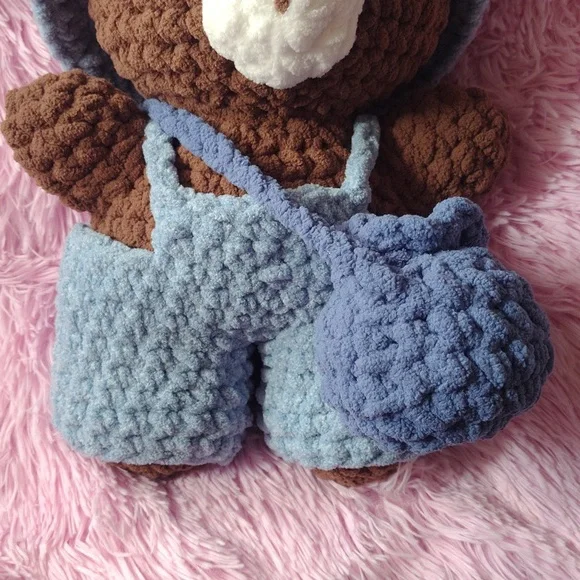 Blueberry Crochet Teddy Bear - Picture 3 of 4